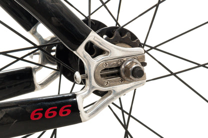 USED Planet X Pro 54cm Carbon Track Framset w/ 82mm Carbon Aero Tubular Wheels (rolling chassis)