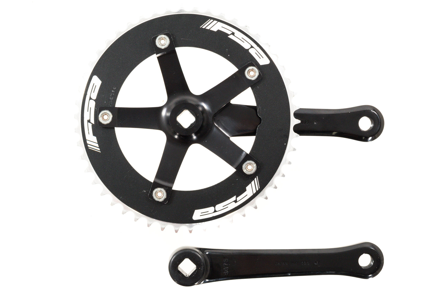 USED Sugino Japan 165mm Square Tape Track Crankset w/ FSA 50T Chainring 144mm BCD
