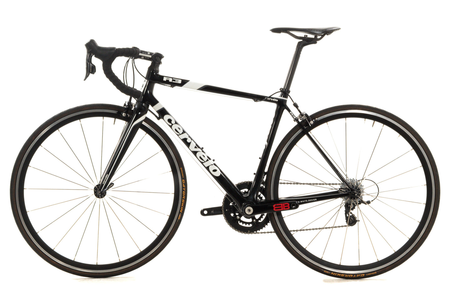 USED 2012 Cervelo R3 51cm Carbon Aero Road Bike SRAM Rival 2x10 speed Black Rim Brake