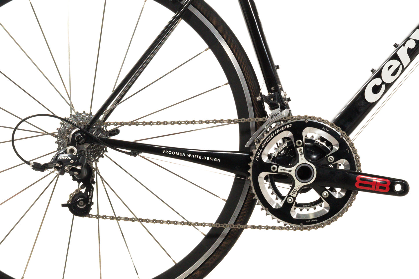 USED 2012 Cervelo R3 51cm Carbon Aero Road Bike SRAM Rival 2x10 speed Black Rim Brake