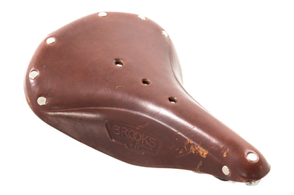 USED Brooks England B17 Brown Leather Saddle Steel Rails 175mm width