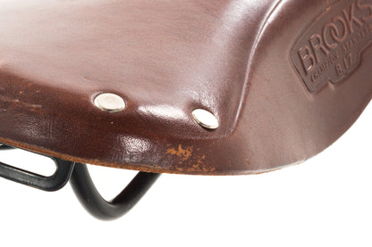 USED Brooks England B17 Brown Leather Saddle Steel Rails 175mm width
