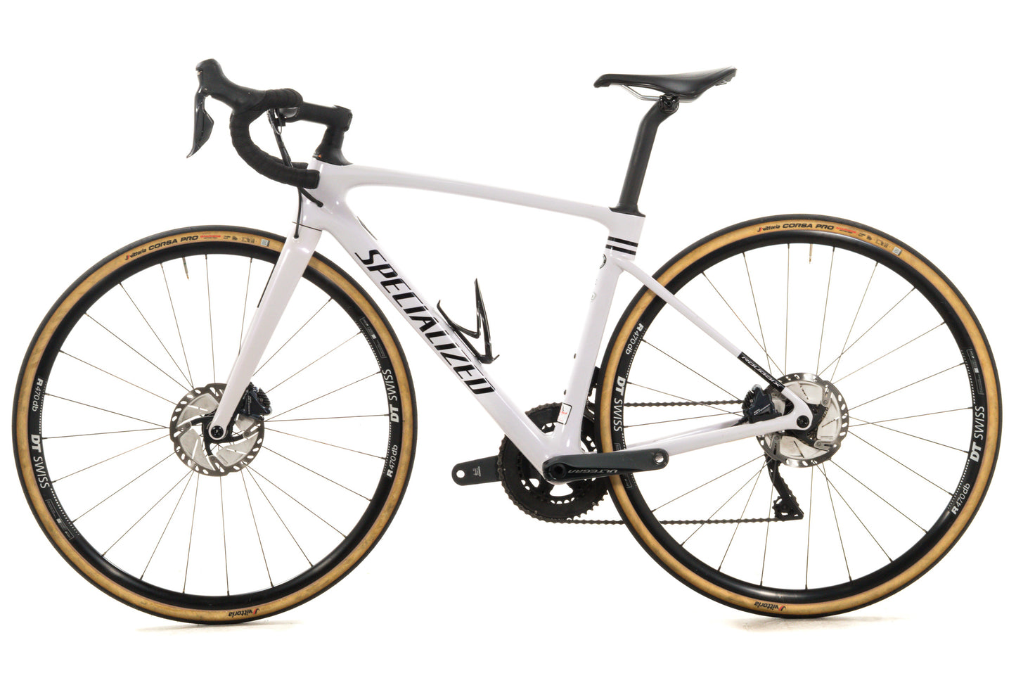 USED 2019 Specialized Roubaix 52cm Carbon Endurance Disc Road Bike Shimano Ultegra 2x11 Di2 Pearl White
