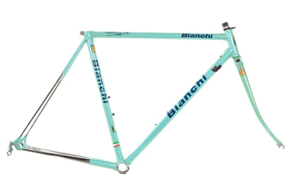 USED Mid 1990's Bianchi Reparto Corse 52cm Columbus EL OS Lugged Steel Frameset Celeste