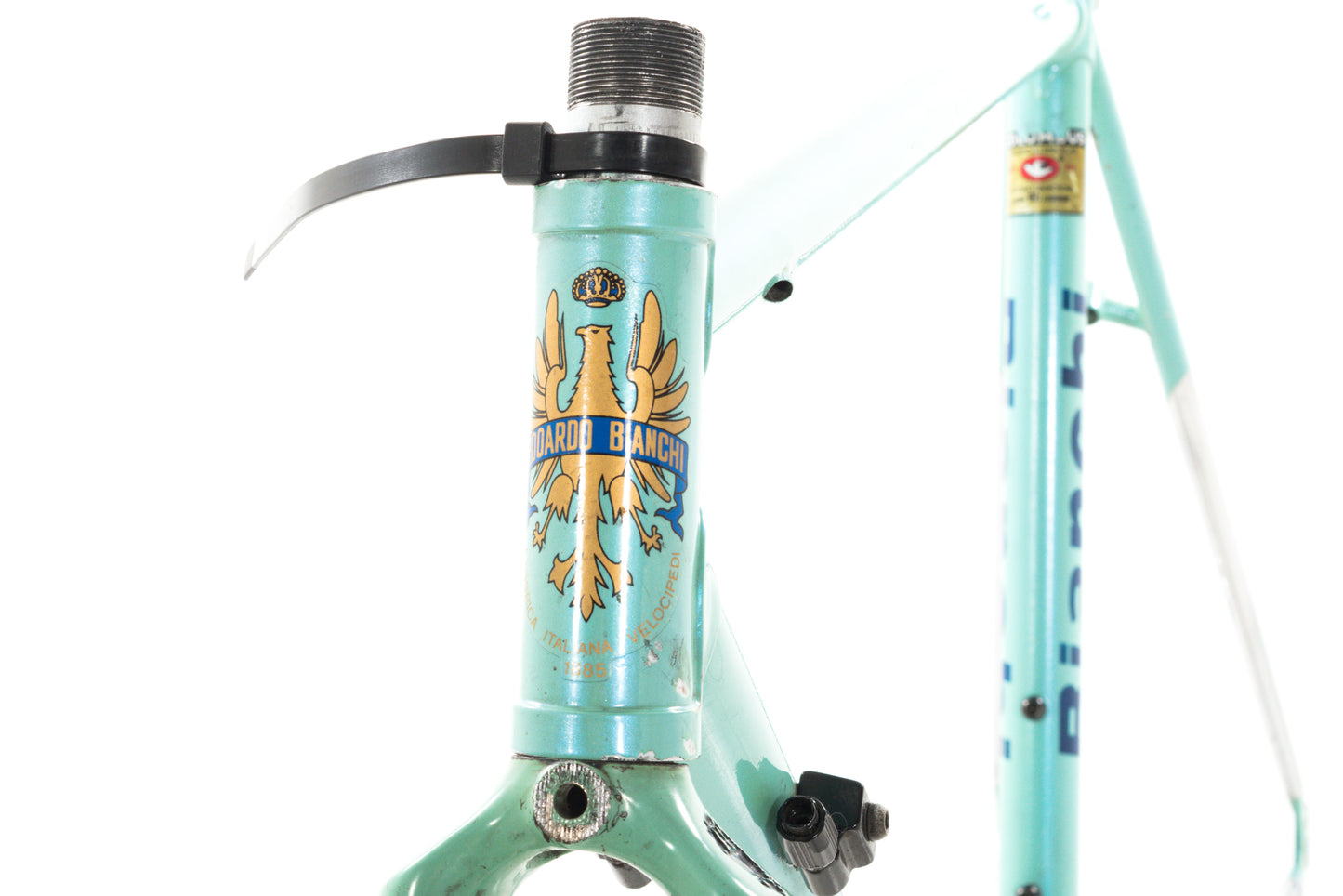 USED Mid 1990's Bianchi Reparto Corse 52cm Columbus EL OS Lugged Steel Frameset Celeste