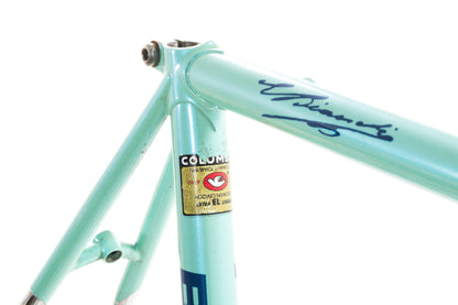 USED Mid 1990's Bianchi Reparto Corse 52cm Columbus EL OS Lugged Steel Frameset Celeste
