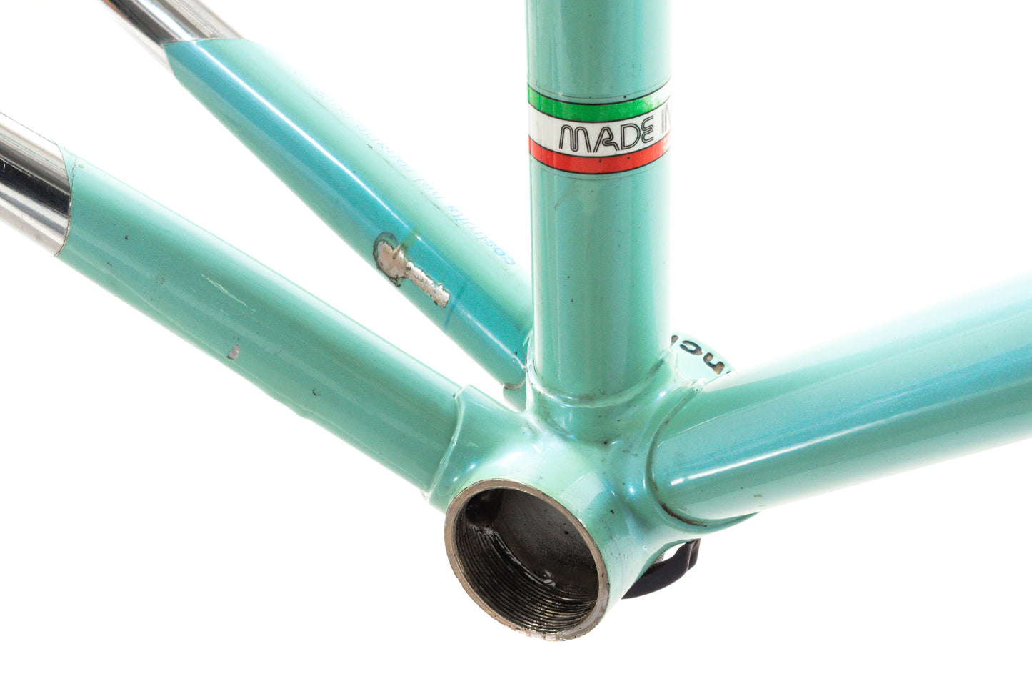 USED Mid 1990's Bianchi Reparto Corse 52cm Columbus EL OS Lugged Steel Frameset Celeste