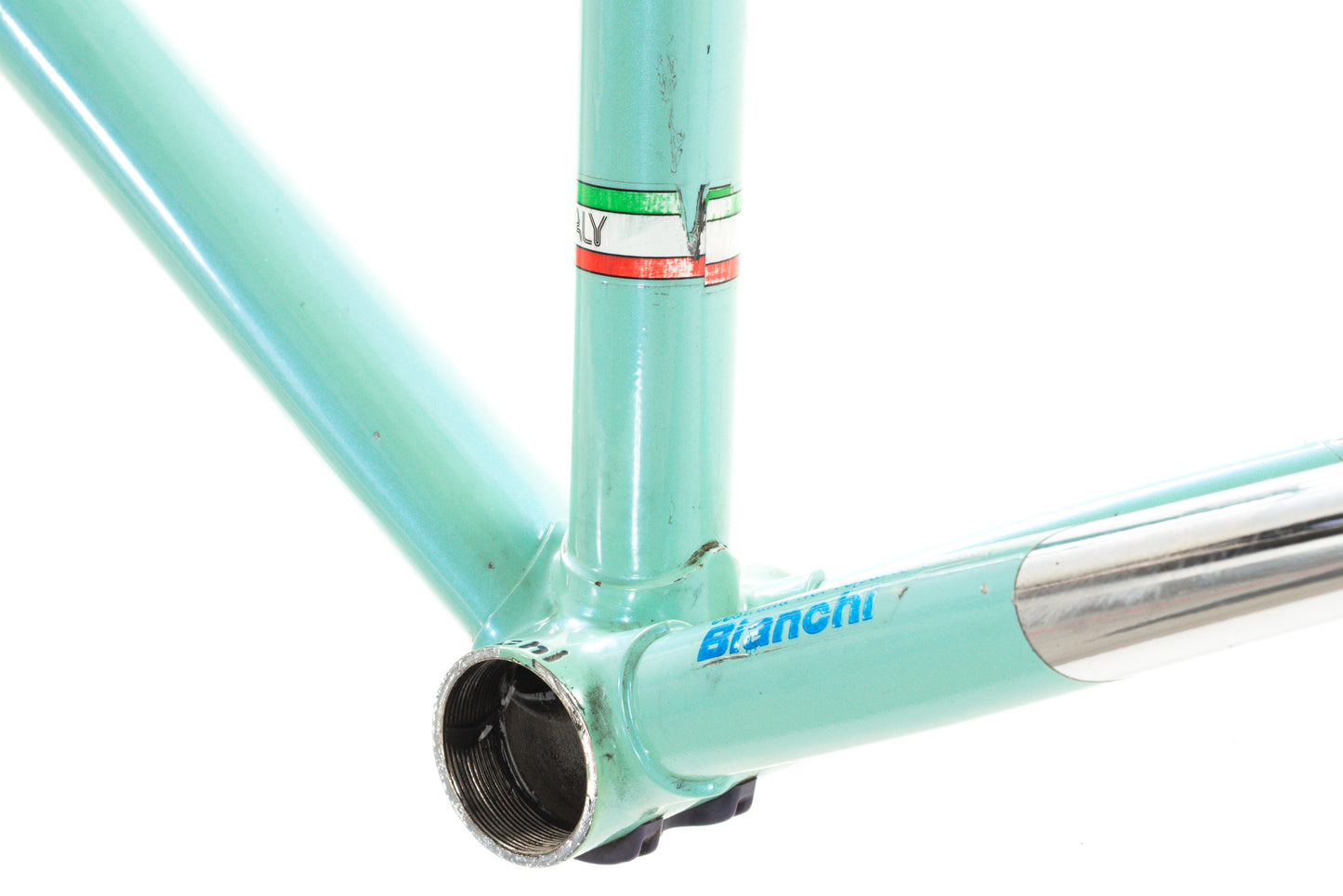USED Mid 1990's Bianchi Reparto Corse 52cm Columbus EL OS Lugged Steel Frameset Celeste