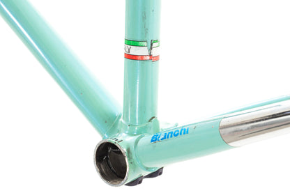 USED Mid 1990's Bianchi Reparto Corse 52cm Columbus EL OS Lugged Steel Frameset Celeste