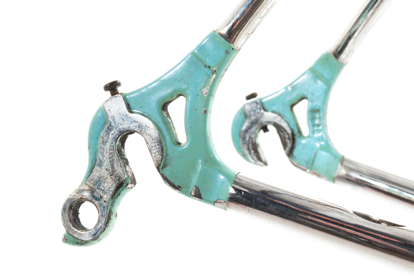 USED Mid 1990's Bianchi Reparto Corse 52cm Columbus EL OS Lugged Steel Frameset Celeste