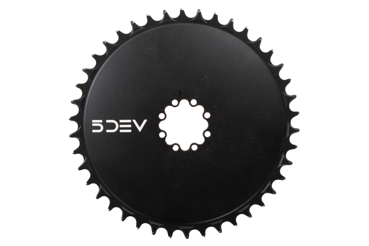 USED 5DEV Aluminum Aero Road Chainring, 8-Bolt Sram, 42T, Black