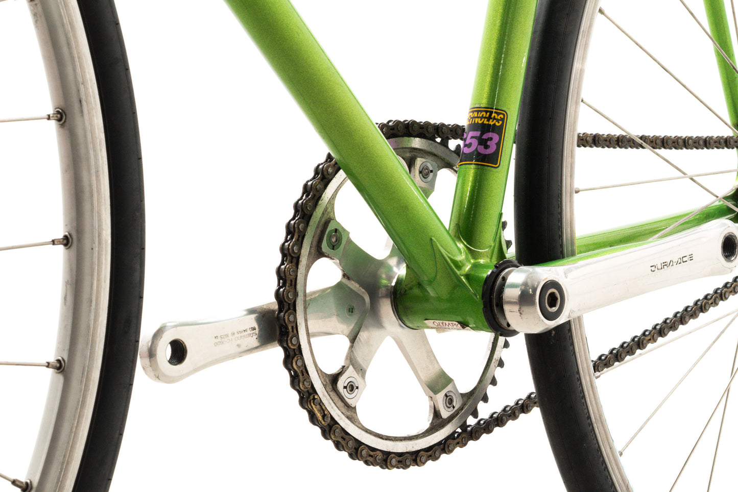 USED Moth Attack 54cm Custom Lugged Steel Track Bike Single Speed Fixed Gear Fixie w/ Freewheel Phil Wood Dura-Ace
