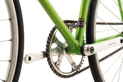 USED Moth Attack 54cm Custom Lugged Steel Track Bike Single Speed Fixed Gear Fixie w/ Freewheel Phil Wood Dura-Ace