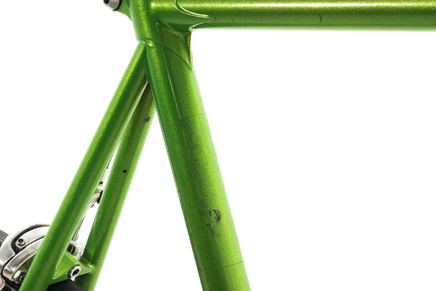 USED Moth Attack 54cm Custom Lugged Steel Track Bike Single Speed Fixed Gear Fixie w/ Freewheel Phil Wood Dura-Ace