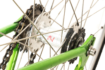 USED Moth Attack 54cm Custom Lugged Steel Track Bike Single Speed Fixed Gear Fixie w/ Freewheel Phil Wood Dura-Ace