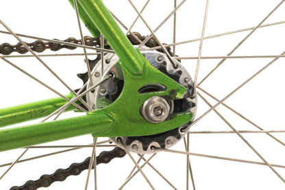 USED Moth Attack 54cm Custom Lugged Steel Track Bike Single Speed Fixed Gear Fixie w/ Freewheel Phil Wood Dura-Ace
