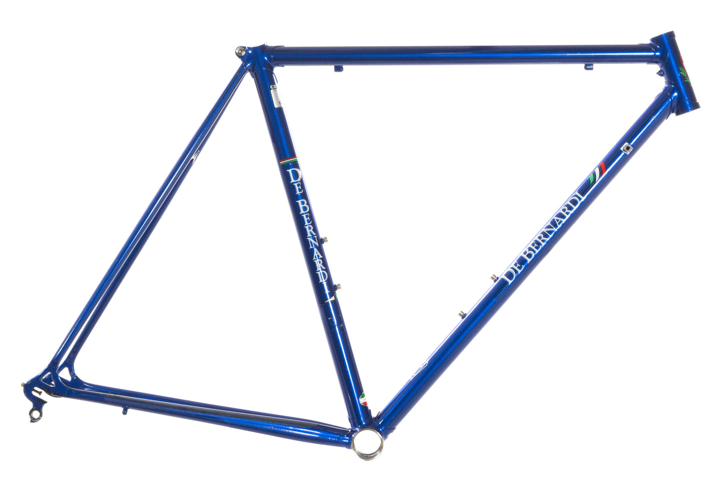 USED De Bernardi 51cm Lugged Road Bike Frame Columbus Cromor Steel Made in Italy Blue