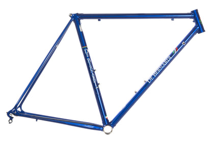 USED De Bernardi 51cm Lugged Road Bike Frame Columbus Cromor Steel Made in Italy Blue