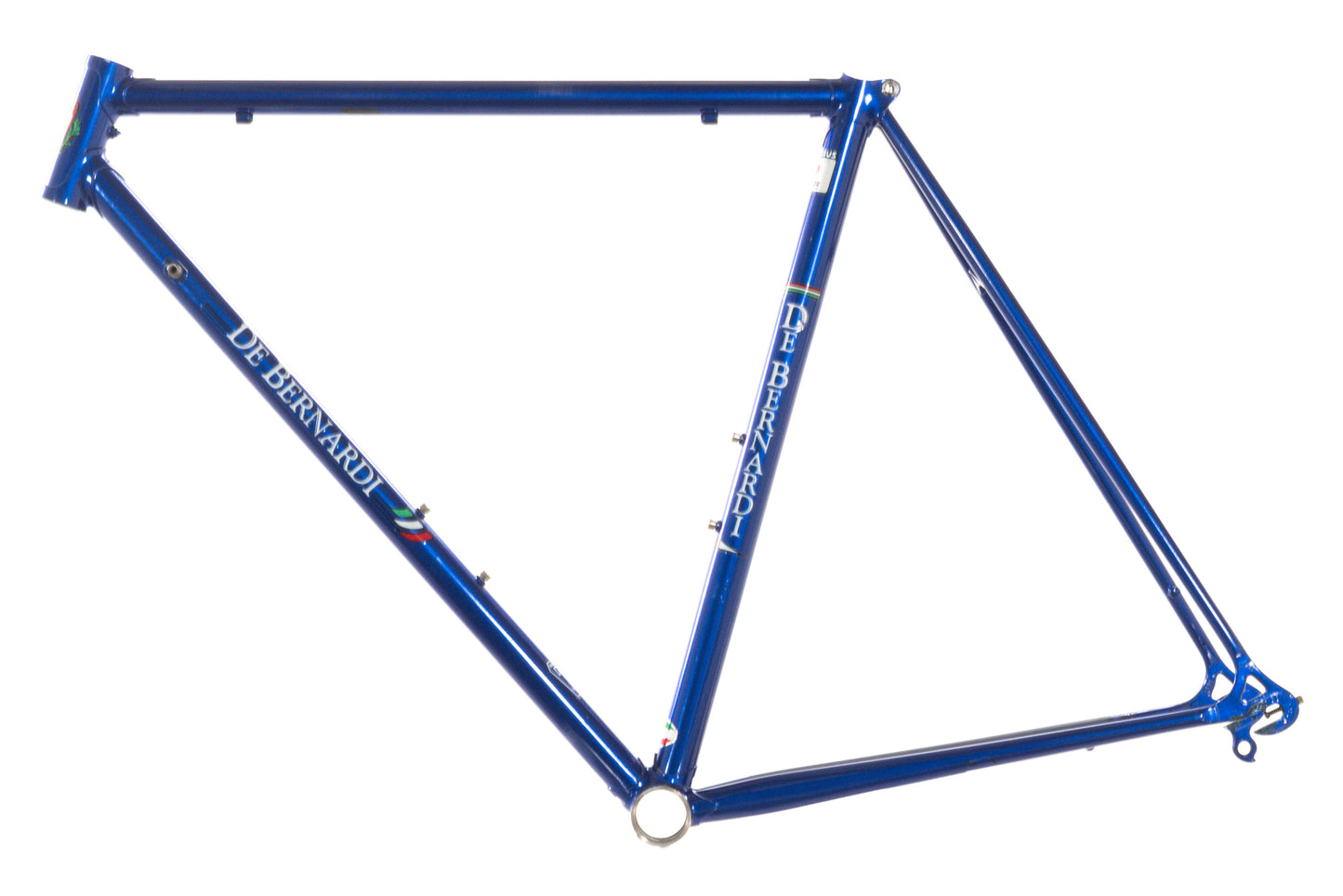 USED De Bernardi 51cm Lugged Road Bike Frame Columbus Cromor Steel Made in Italy Blue