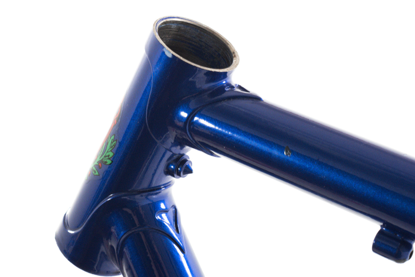 USED De Bernardi 51cm Lugged Road Bike Frame Columbus Cromor Steel Made in Italy Blue