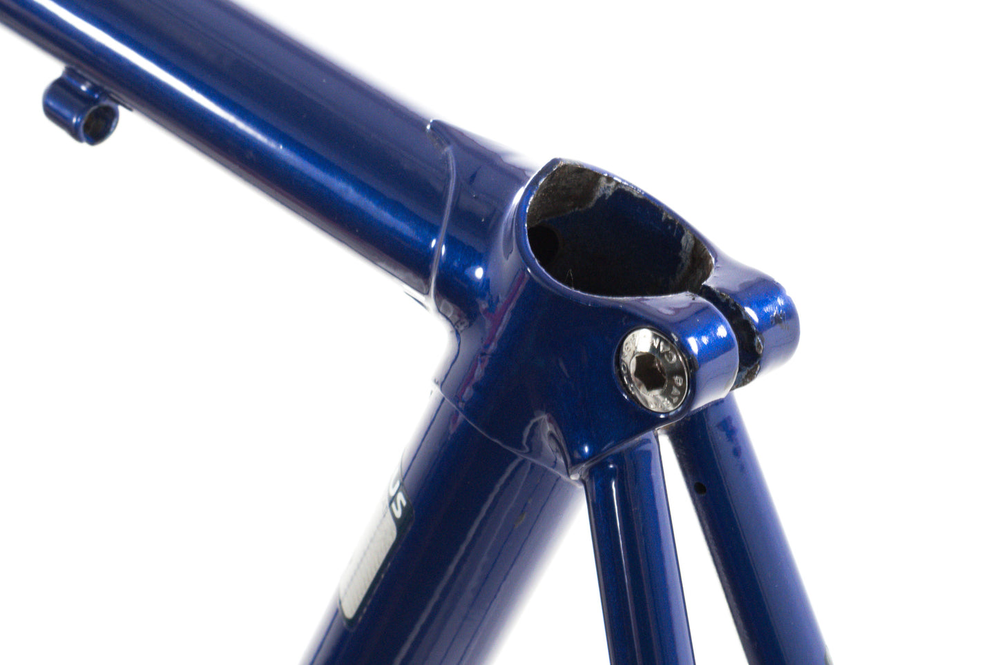 USED De Bernardi 51cm Lugged Road Bike Frame Columbus Cromor Steel Made in Italy Blue