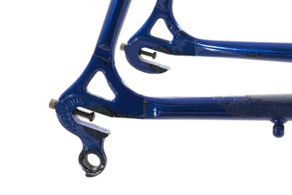 USED De Bernardi 51cm Lugged Road Bike Frame Columbus Cromor Steel Made in Italy Blue
