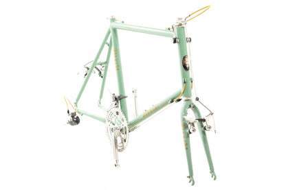 USED Bianchi Lepre Mini Velo 53cm Mini Velo Frame Partial Build Celeste