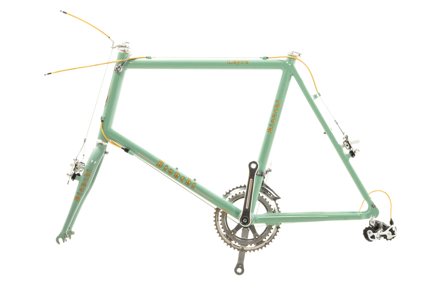 USED Bianchi Lepre Mini Velo 53cm Mini Velo Frame Partial Build Celeste