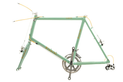 USED Bianchi Lepre Mini Velo 53cm Mini Velo Frame Partial Build Celeste