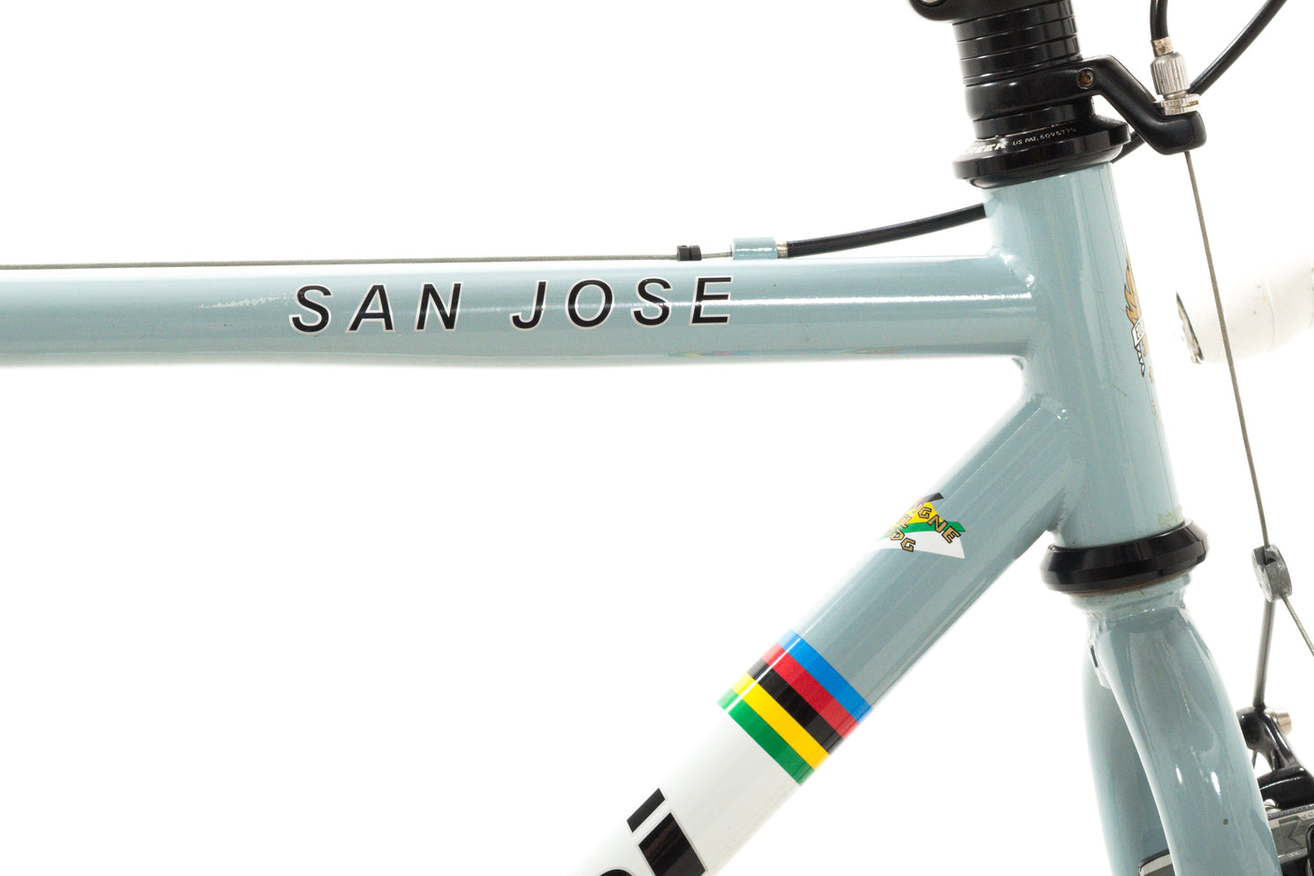 USED Bianchi San Jose 49cm Cromo Lite Single Speed Steel Cyclocross Canti Brake Frame Partial Build Celeste
