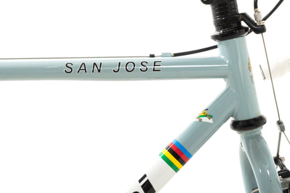 USED Bianchi San Jose 49cm Cromo Lite Single Speed Steel Cyclocross Canti Brake Frame Partial Build Celeste