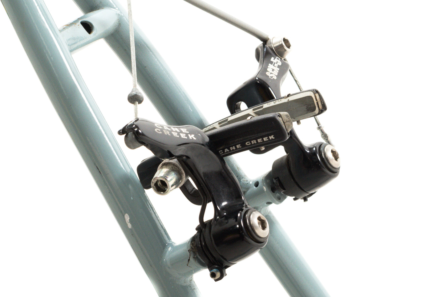USED Bianchi San Jose 49cm Cromo Lite Single Speed Steel Cyclocross Canti Brake Frame Partial Build Celeste