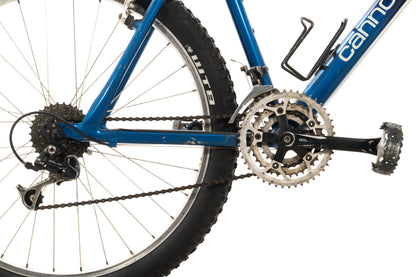 USED 1990's Vintage Cannondale Delta V Large Aluminum Hardtail Mountain Bike Shimano Deore XT/LX 3x7 speed Blue AS IS
