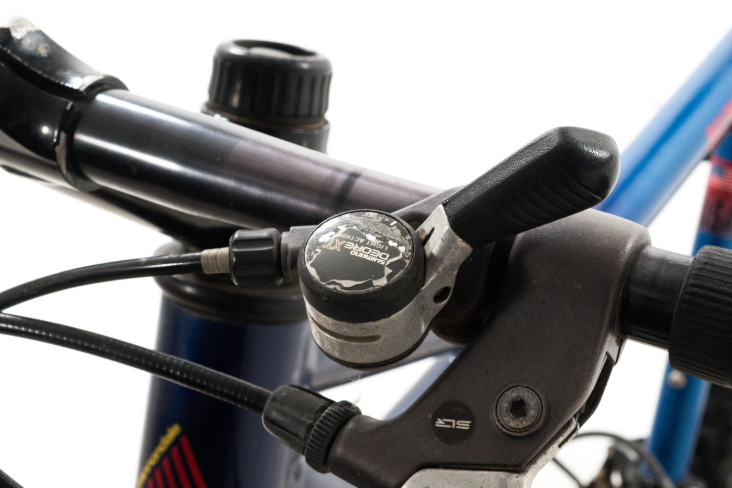USED 1990's Vintage Cannondale Delta V Large Aluminum Hardtail Mountain Bike Shimano Deore XT/LX 3x7 speed Blue AS IS