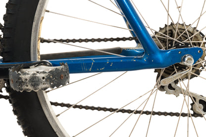 USED 1990's Vintage Cannondale Delta V Large Aluminum Hardtail Mountain Bike Shimano Deore XT/LX 3x7 speed Blue AS IS