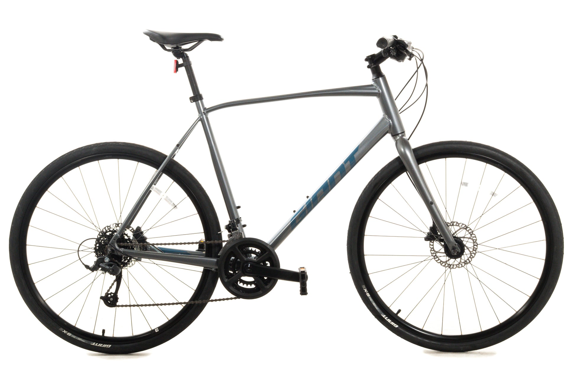 USED Giant Escape 2 XL Aluminum Fitness Hybrid Bike 2x9 Speed Gray