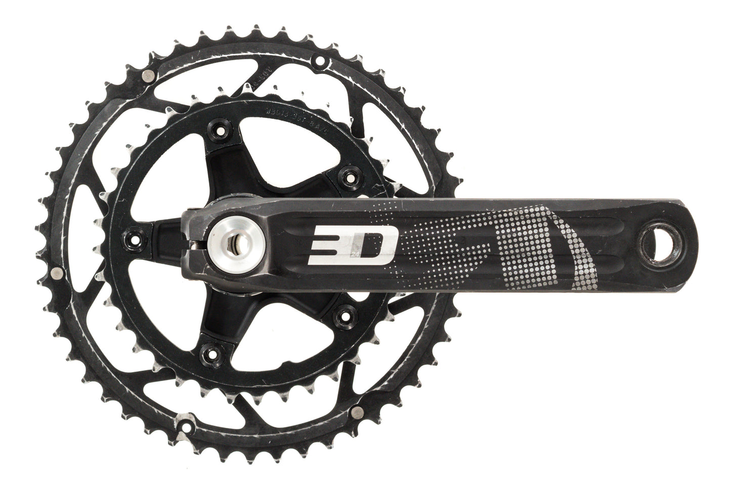 USED Rotor 3D Road Crankset 175mm 50/36T 24mm Spindle w/ English BB