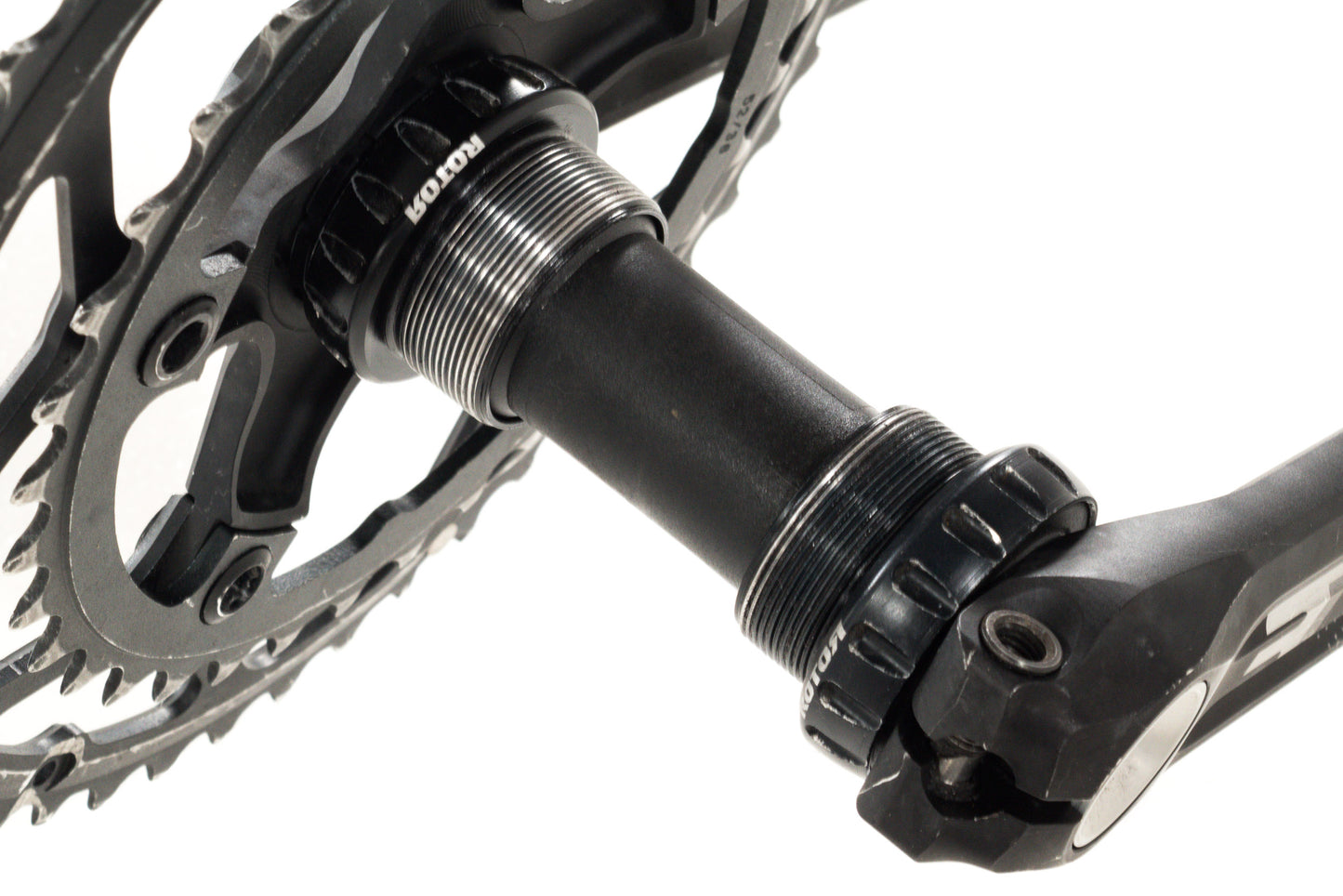 USED Rotor 3D Road Crankset 175mm 50/36T 24mm Spindle w/ English BB