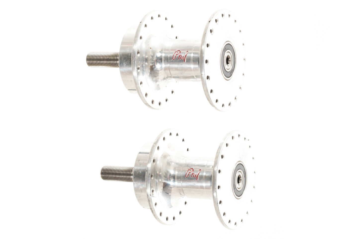 USED Phil Wood Wheelchair Hubs 36H 6 Bolt Disc High Flange Silver