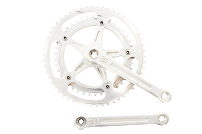 USED Sugino Mighty Compe 171mm Square Taper Road Crankset 54/42t Made in Japan Silver