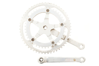 USED Sugino Mighty Compe 171mm Square Taper Road Crankset 54/42t Made in Japan Silver