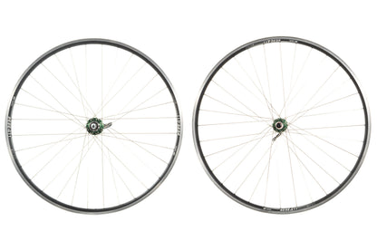 USED DT Swiss RR411 700C Road Rim Brake Wheelset w/ Chris King HS Green Quick Release Hubs