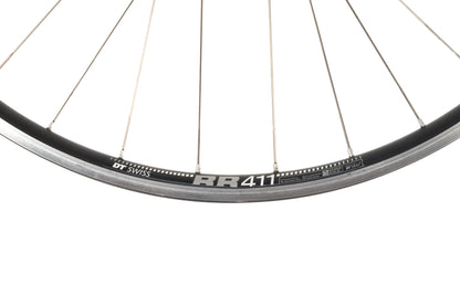 USED DT Swiss RR411 700C Road Rim Brake Wheelset w/ Chris King HS Green Quick Release Hubs