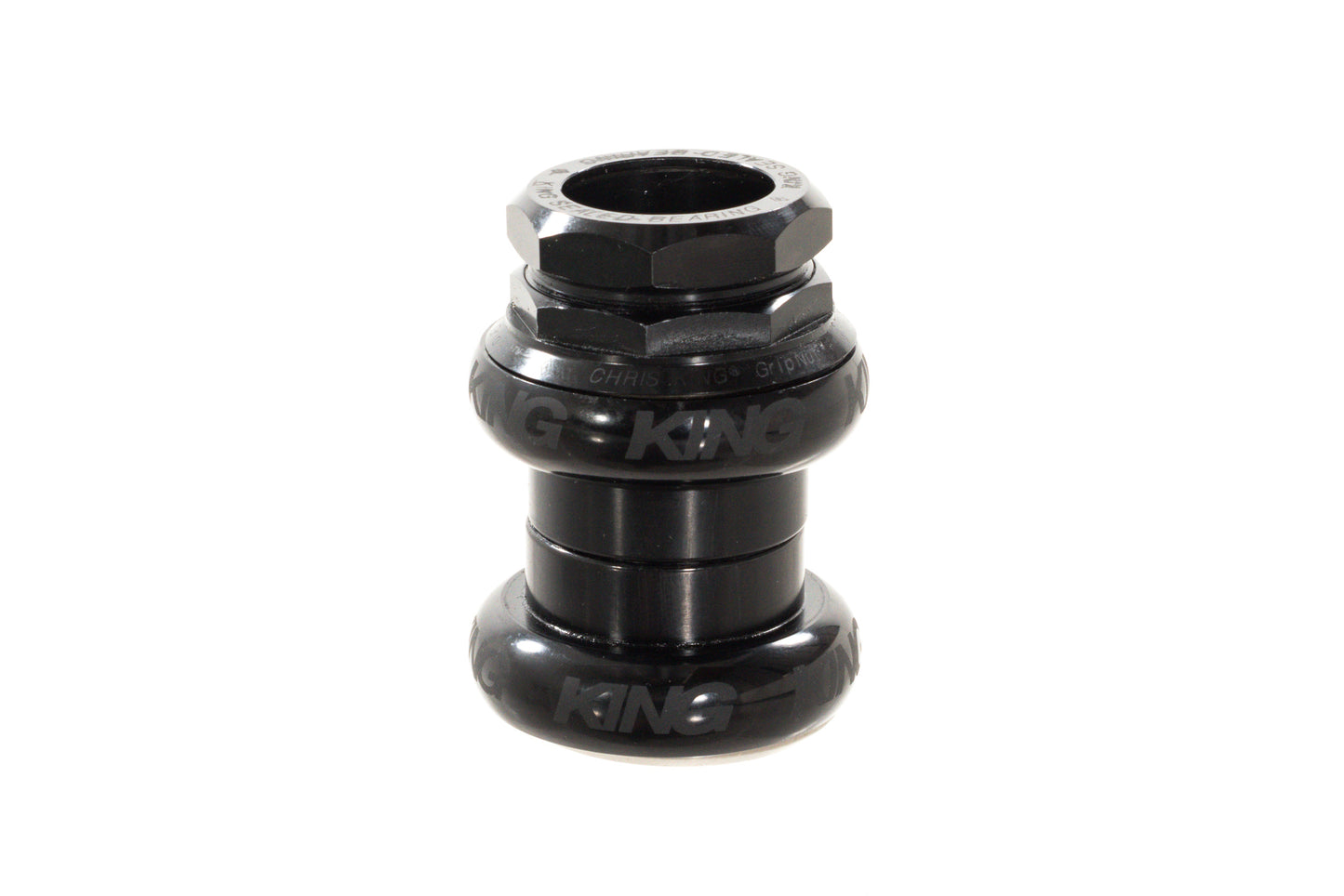 USED Chris King GripNut 1" Threaded Headset Black Sotto Voce Sealed Bearing