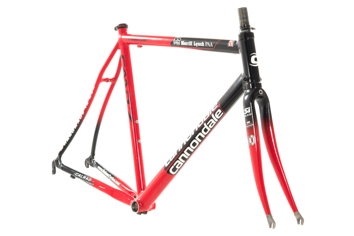 USED Cannondale CAAD7 56cm Aluminum Road Bike Frame w/ Carbon Slice Fork Red
