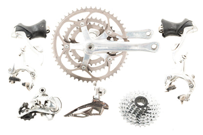 USED Shimano Dura-Ace 7700/7703 Triple 3x9 speed Road Groupset Silver
