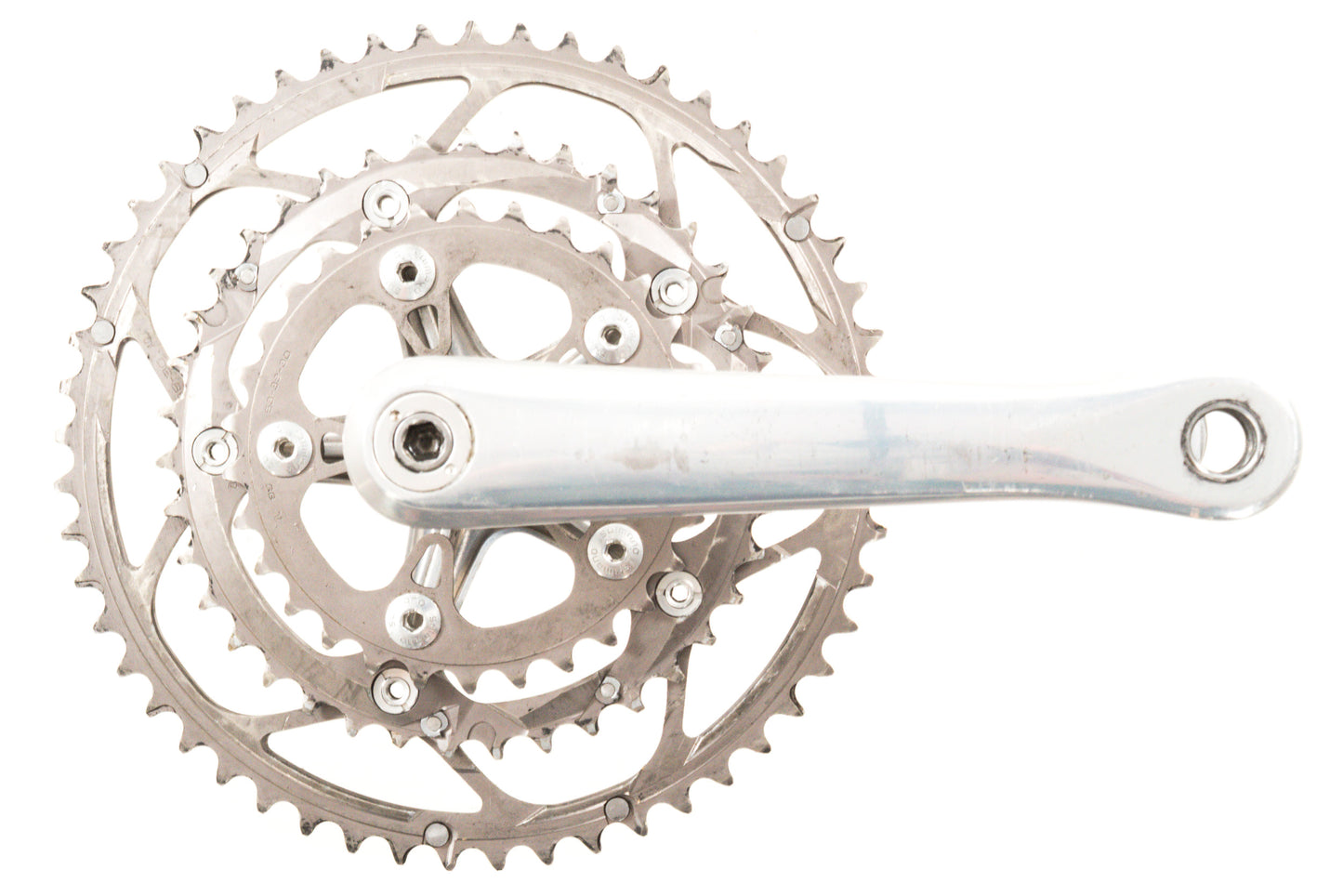 USED Shimano Dura-Ace 7700/7703 Triple 3x9 speed Road Groupset Silver