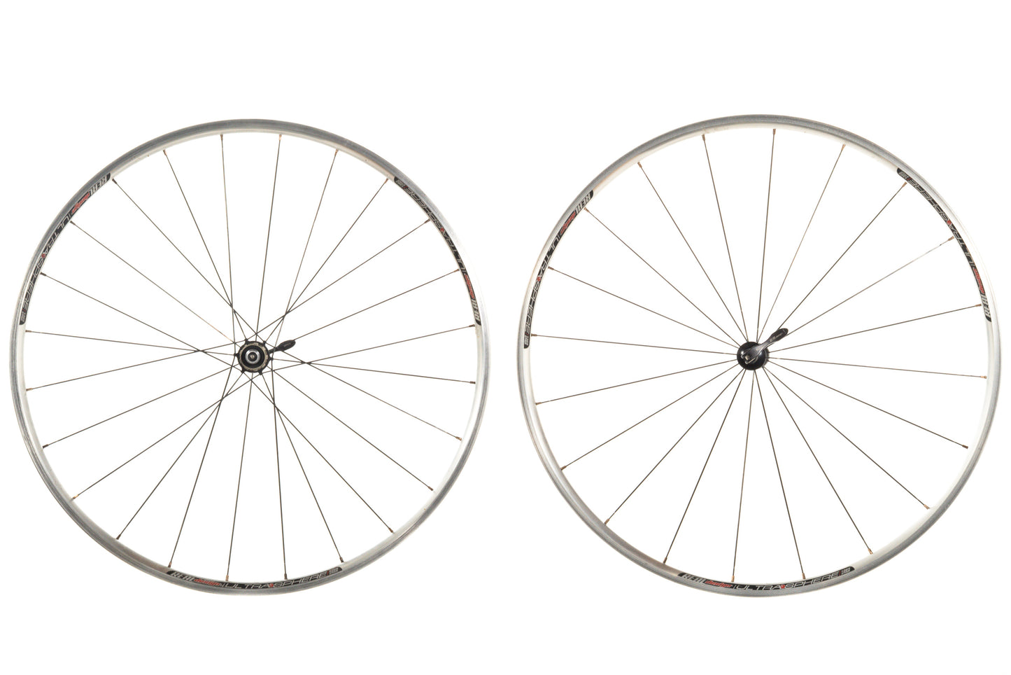 USED Real Design Ultra Sphere 700C Road Wheelset 10 Speed Rim Brake QR 1365g Silver
