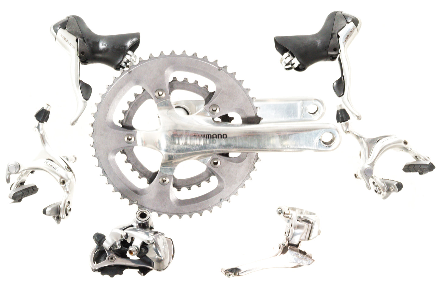 USED Shimano Dura-Ace 7800 2x10 speed Mixed Road Groupset Silver Compact