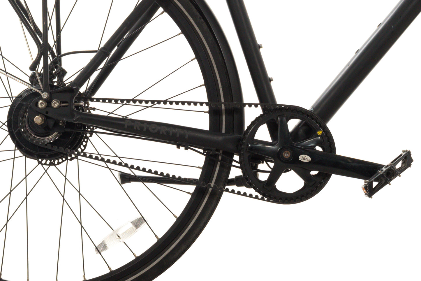 USED Priority Continuum Onyx 19" Belt Drive Enviolo Commuter Bike Black